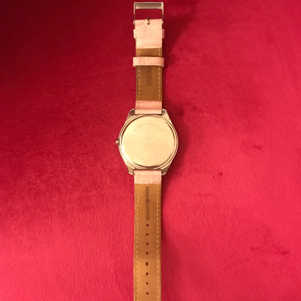 Pink Heart Rhinestone Guess Watch - Picture 4 of 7